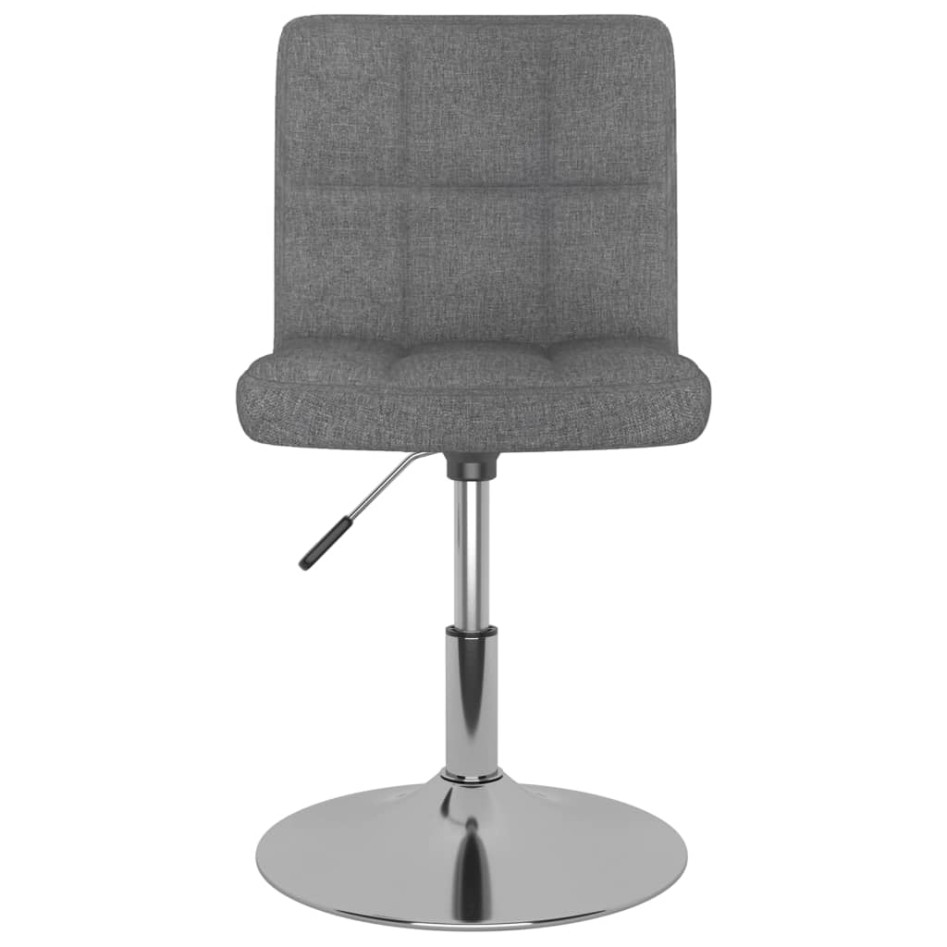 Silla de comedor giratoria tela gris