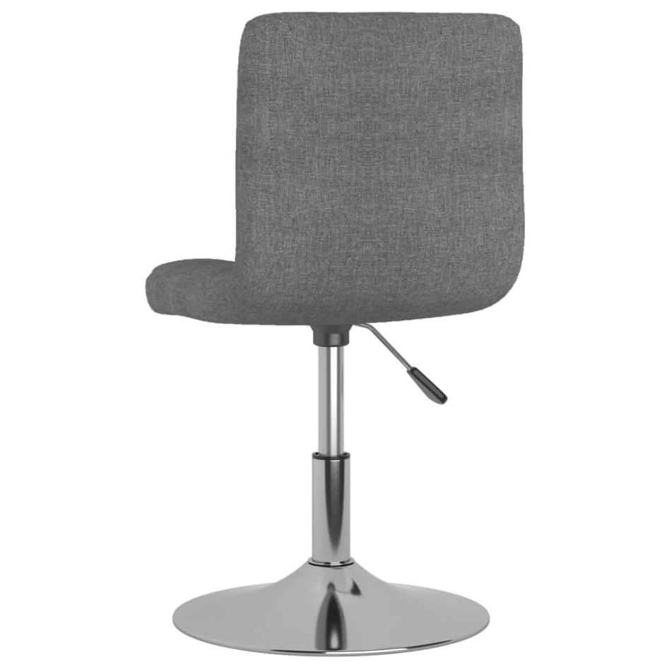 Silla de comedor giratoria tela gris