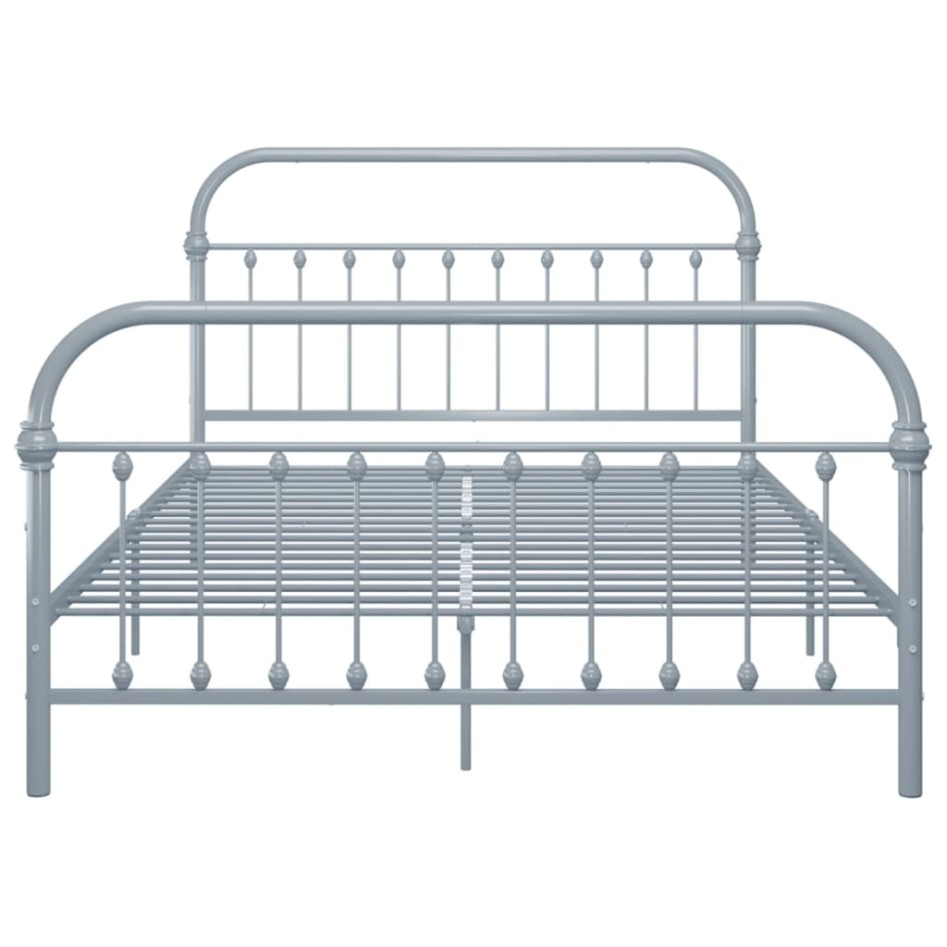 Estructura de cama de metal gris 120x200