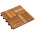 Baldosas de porche de acacia 10 piezas 30x30