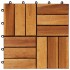 Baldosas de porche de acacia 10 piezas 30x30