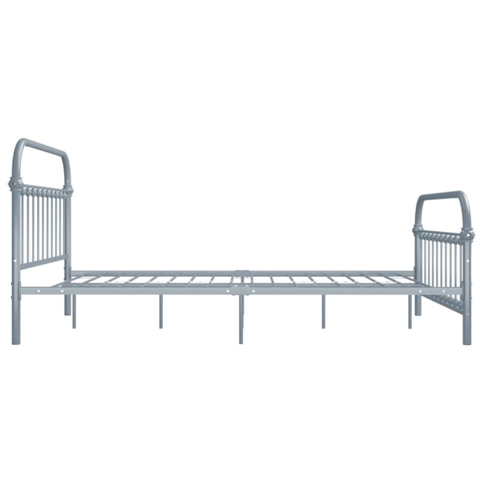 Estructura de cama de metal gris 120x200