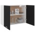 Armario colgante de cocina contrachapada negro 80x31x60