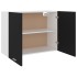 Armario colgante de cocina contrachapada negro 80x31x60