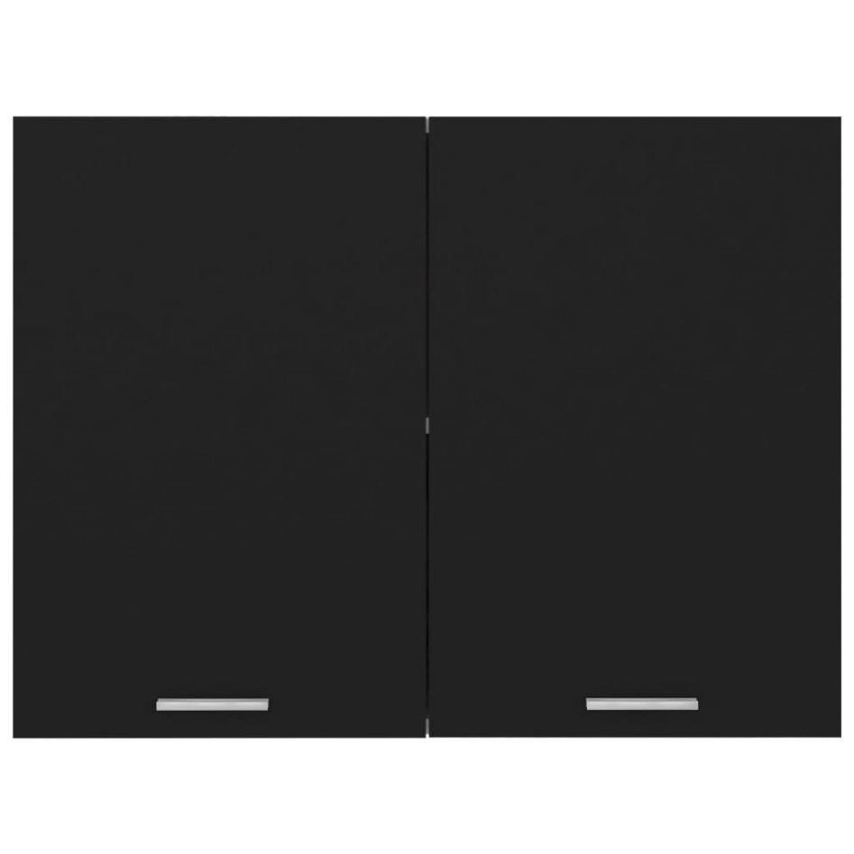 Armario colgante de cocina contrachapada negro 80x31x60