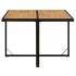 Mesa de jardín ratán sintético madera acacia negro
