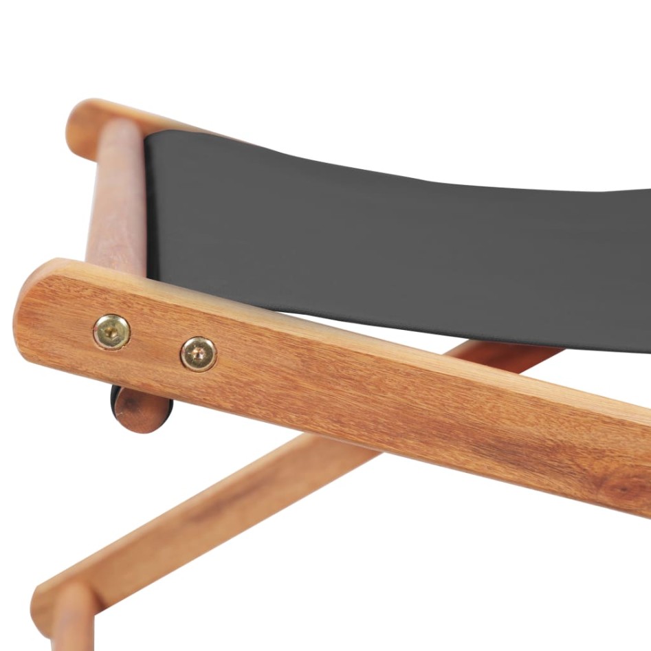 Silla de playa plegable de tela y estructura de madera