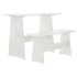 Mesa de comedor con banco REINE madera maciza de pino