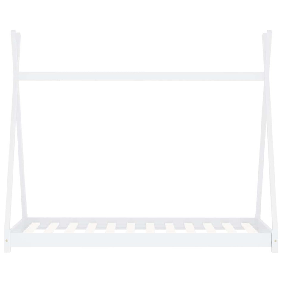 Estructura de cama infantil madera maciza pino blanca 70x140