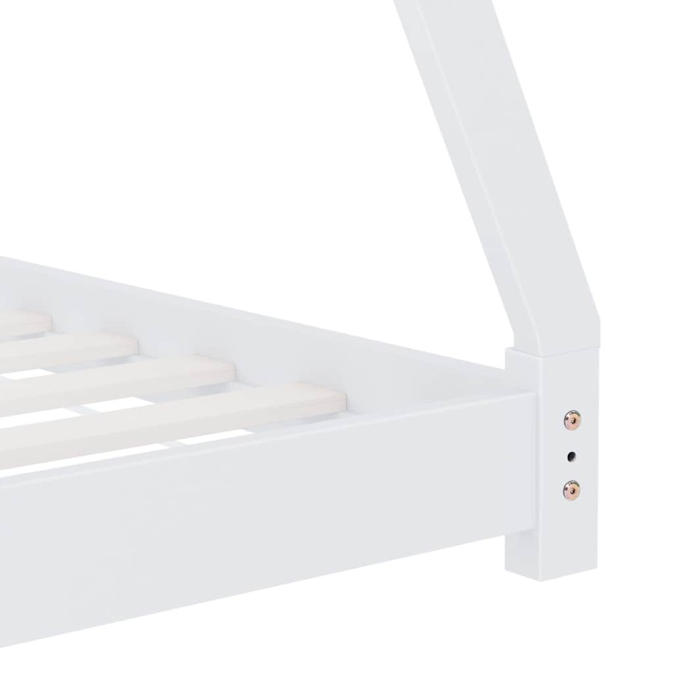 Estructura de cama infantil madera maciza pino blanca 70x140