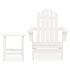 Silla con otomana y mesa jardín Adirondack macizo abeto