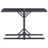 Mesa de jardín de vidrio y ratán sintético negro 110x53x72