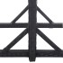 Mesa de jardín de vidrio y ratán sintético negro 110x53x72