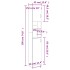 Armario de baño madera de ingeniería negro 32x25,5x190