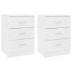 Mesitas de noche 2 uds madera contrachapada blanco 38x35x56 cm