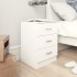 Mesitas de noche 2 uds madera contrachapada blanco 38x35x56
