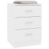 Mesitas de noche 2 uds madera contrachapada blanco 38x35x56