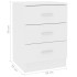 Mesitas de noche 2 uds madera contrachapada blanco 38x35x56
