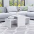Mesa de centro madera contrachapada blanco brillo 100x48x40