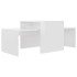 Mesa de centro madera contrachapada blanco brillo 100x48x40
