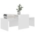 Mesa de centro madera contrachapada blanco brillo 100x48x40