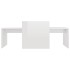 Mesa de centro madera contrachapada blanco brillo 100x48x40