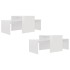 Mesa de centro madera contrachapada blanco brillo 100x48x40