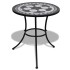 Mesa de bistro terraza mosaico negro y blanco 60