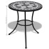 Mesa de bistro terraza mosaico negro y blanco 60