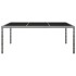 Mesa de comedor de jardín ratán sintético gris 200x150x74