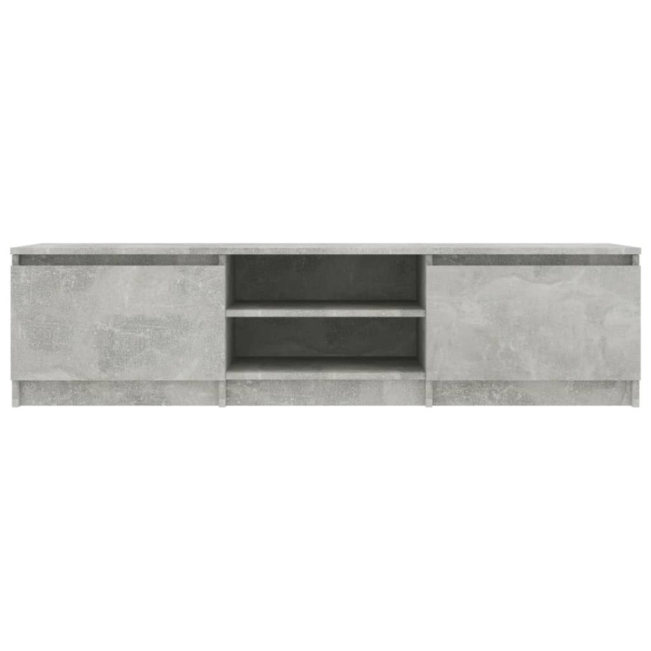 Mueble de TV madera contrachapada gris hormigón 140x40x35,5