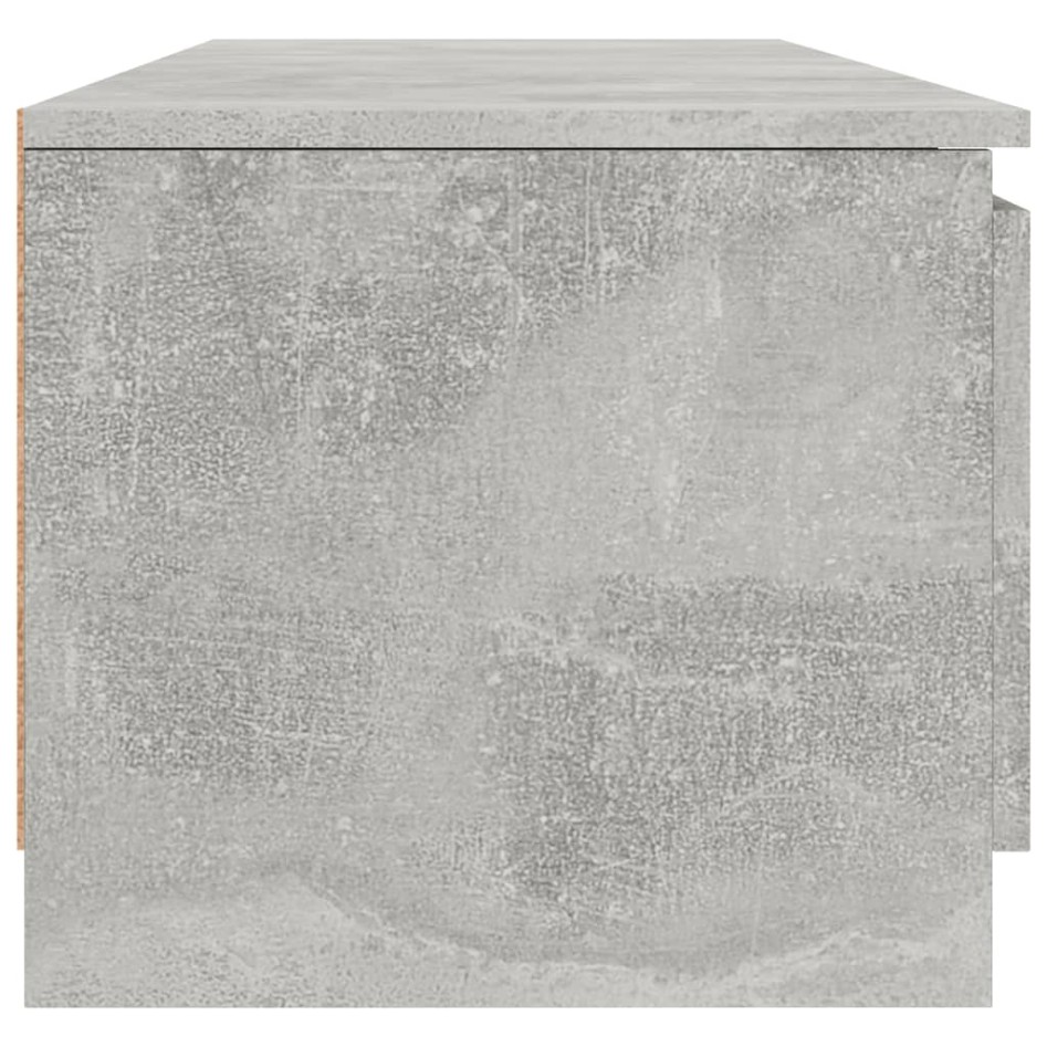 Mueble de TV madera contrachapada gris hormigón 140x40x35,5