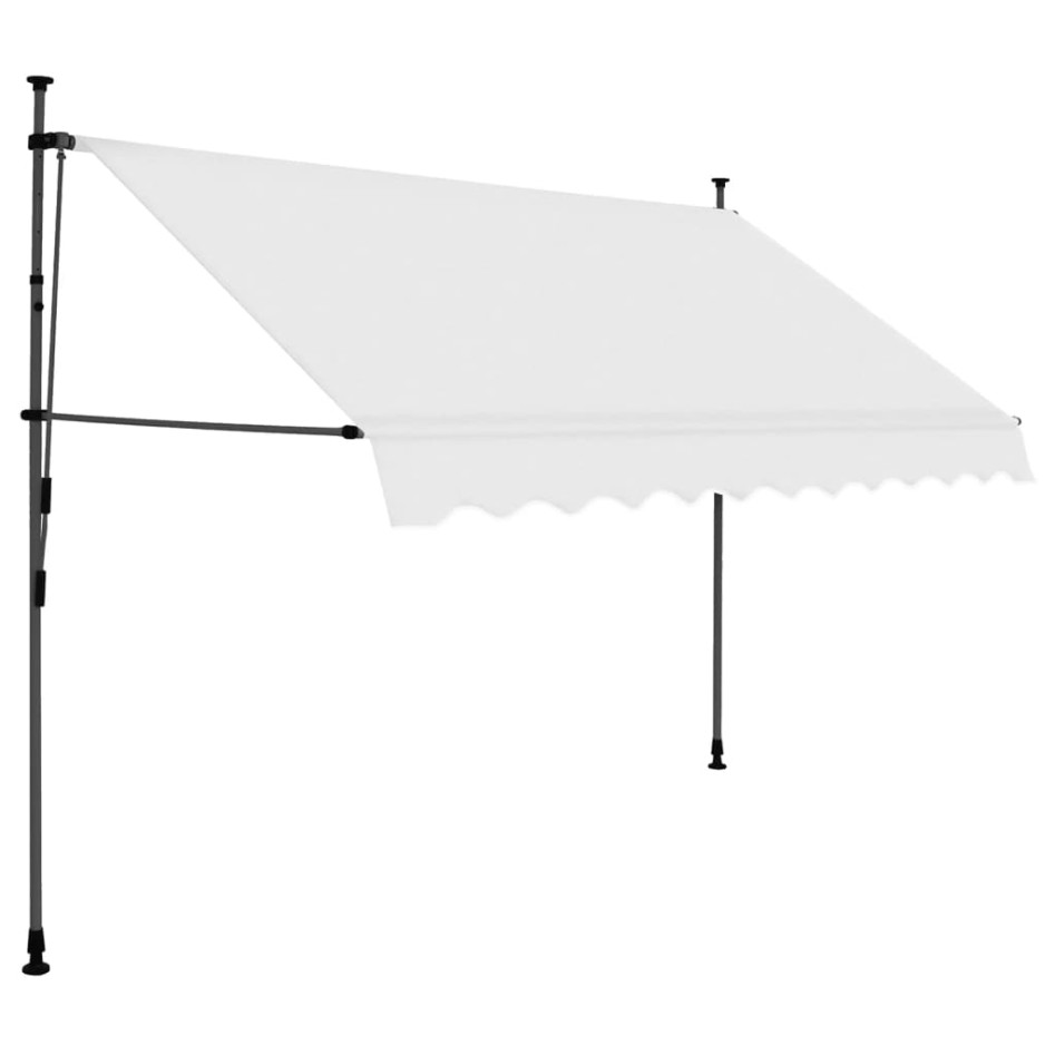Toldo manual retráctil con LED crema 300