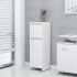 Armario de baño madera contrachapada blanco 30x30x95
