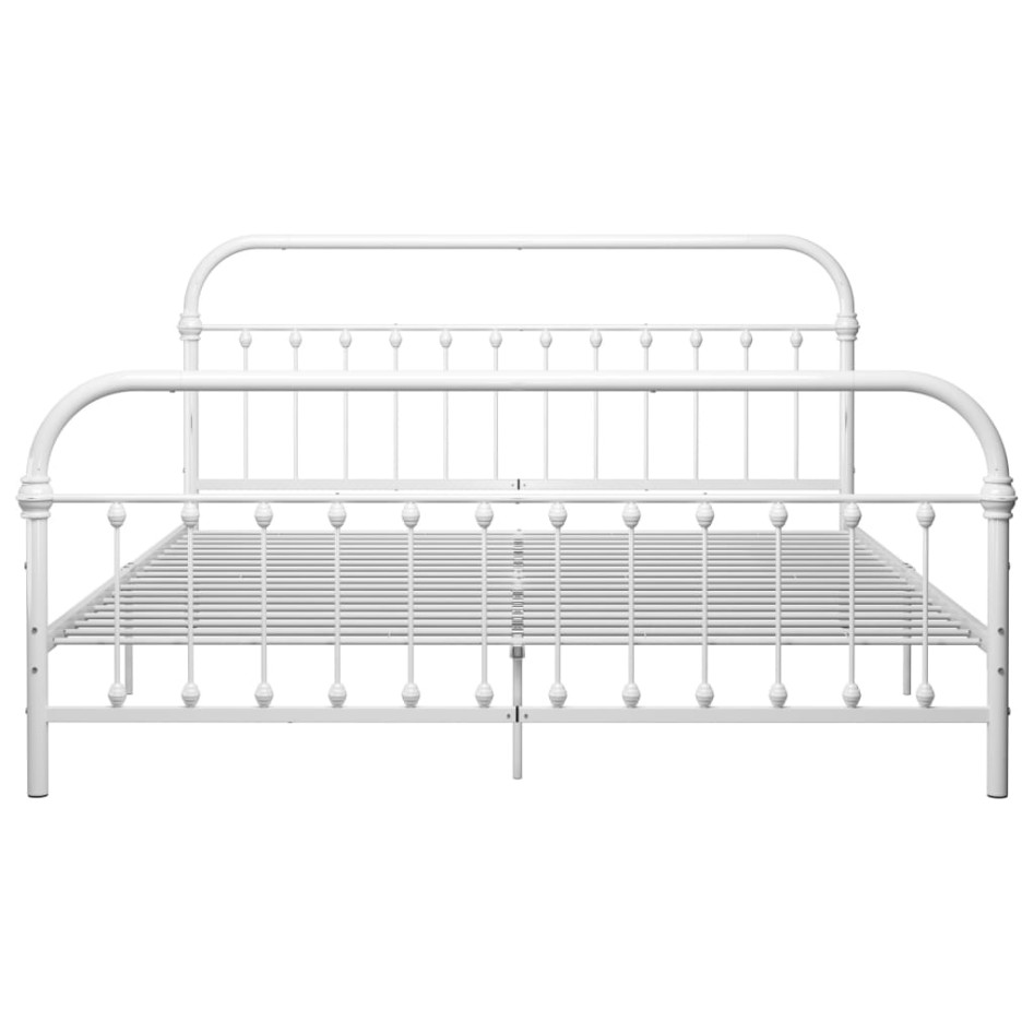 Estructura de cama de metal blanco 180x200