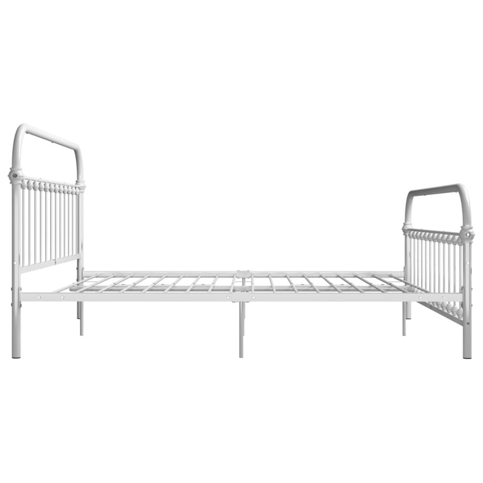 Estructura de cama de metal blanco 180x200