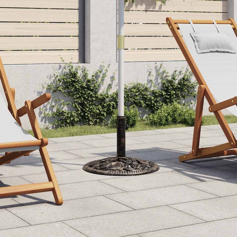 Base de sombrilla de hierro fundido color bronce 12 kg 48