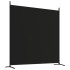 Biombo divisor de 3 paneles de tela negro 525x180