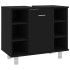 Armario de baño madera contrachapada negro 60x32x53,5