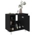 Armario de baño madera contrachapada negro 60x32x53,5