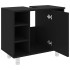 Armario de baño madera contrachapada negro 60x32x53,5