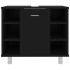 Armario de baño madera contrachapada negro 60x32x53,5