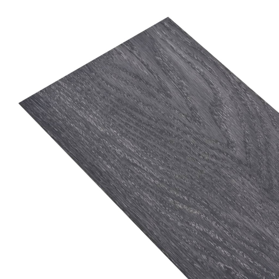 Lamas para suelo autoadhesivas PVC blanco y negro 5,02 m² 2