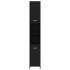Armario baño madera contrachapada negro brillo 30x30x183,5