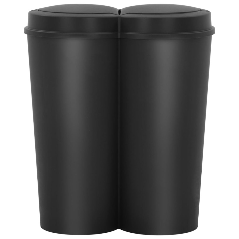 Cubo de basura doble negro 50