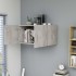 Armario de pared madera contrachapada gris hormigón 80x39x40