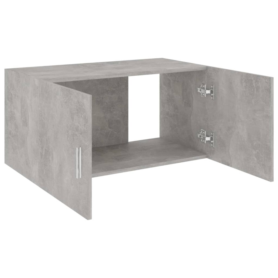 Armario de pared madera contrachapada gris hormigón 80x39x40