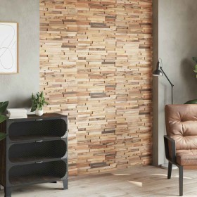 Paneles revestimiento pared 10 uds madera teca reciclada