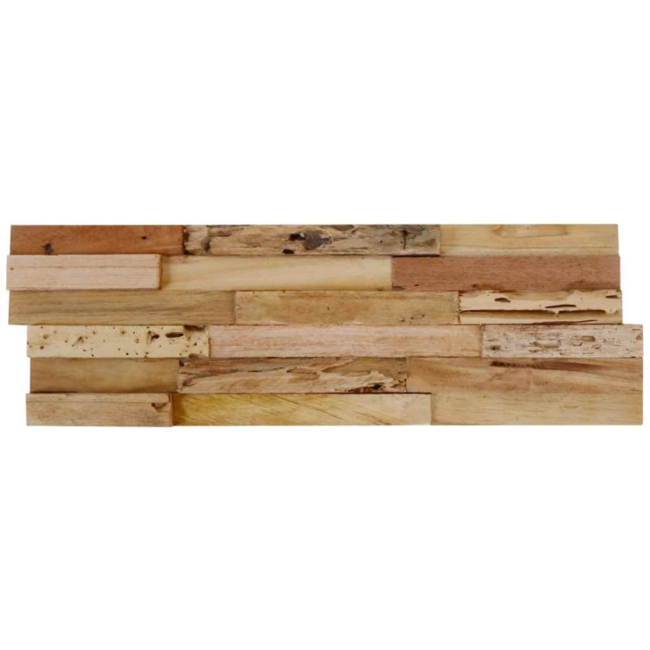 Paneles revestimiento pared 10 uds madera teca reciclada