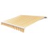 Toldo de lona amarillo y blanco 4x3 m (sin